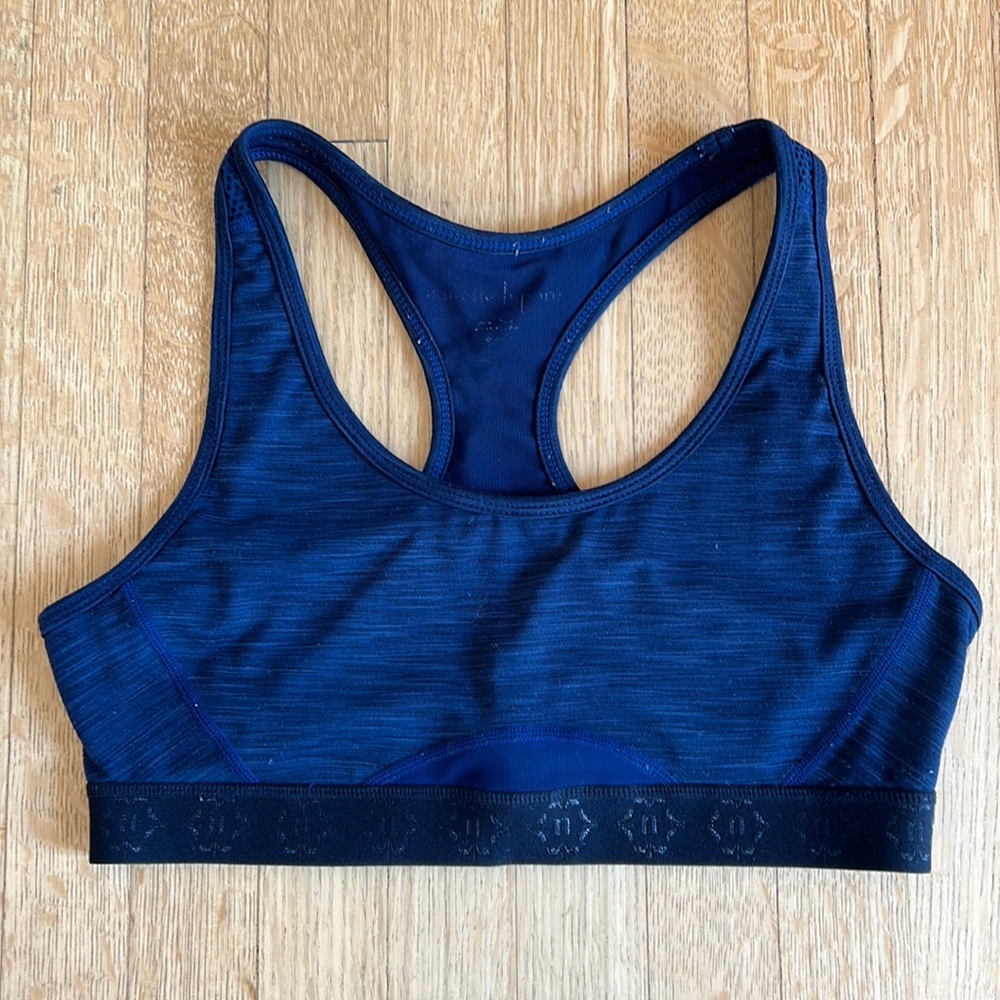 nanette lepore sports bra navy blue size small